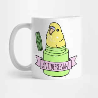 Antidepressant yellow Budgie Mug